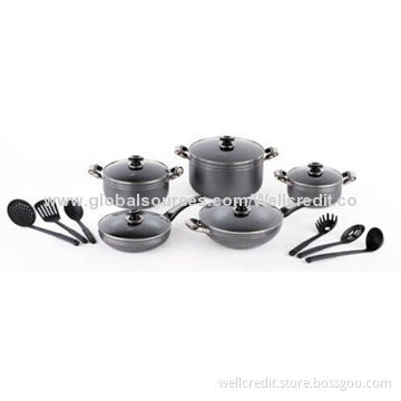 High-quality 16pcs aluminum cookware set